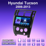 2 DIN Android autoraadio Hyundai Tucsonile 2006-2013 Multimeediam&auml;ngija Peaseade Stereo GPS Navigatsioon WIFI 1+16GB 1+16GB must