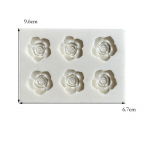 6 &otilde;&otilde;nsusega 3D roosikujuline silikoonvorm DIY lillefondant &scaron;okolaadivaht tarretis Cupcake k&uuml;psetust&ouml;&ouml;riist savi krohv vaik k&auml;sit&ouml;&ouml;vorm