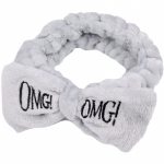 ECARLA Cosmetic Headband Bow Grey &ndash; Opaska kosmetyczna kokarda Szara