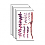 5 tk Halloweeni veekindlad t&auml;toveeringu kleebised armide mustriga &uuml;hekordse disainiga t&auml;toveeringu kleebised pidude jaoks