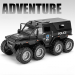 Uus 1/32 metallist valatud mudelauto 8x8 ATV metallist s&otilde;iduk auto mudel heli ja valguse simulatsioon kogu kingitus laste m&auml;nguasi must