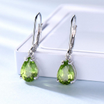 Peridot 925 Sterling Silver Water Drop Kohandatud k&otilde;rvar&otilde;ngad Moeehted peridot