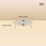 Roostevabast terasest aurutamisrest Aurutamisalus Multifunktsionaalne t&auml;idisega kuklimunad Grill Aurualus riiul K&ouml;&ouml;gi toiduvalmistamise tarvikud 20x4cm