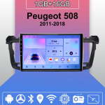 Auto Raadio Android Auto Carplay Peugeot 508 2011-2018 jaoks Multimeediam&auml;ngija Peaseade Stereo GPS Navigatsioon BT WIFI 1+16GB 1+16GB