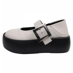 Mood Naiste Loafers S&uuml;gis Uus platvorm kontsad Briti stiilis Lolita madala kontsaga Mary Jane Jk vormijalatsid vaba aeg iga p&auml;ev Mary Jane kingad 35 beež