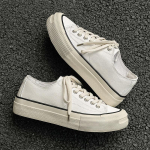 Suvi Uued Paksu Tallaga Avatud Naeratusega L&otilde;uendkingad Jaapani Trend Mitmek&uuml;lgsed Madala S&auml;&auml;rega Vabaaja Meeste Ja Naiste Paaride Lauakingad 41 valge