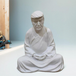 Trump Buddha kuju vaik Trump aia kuju loominguline Donald Trumpi kuju Trump mediteeriv skulptuur kodu kontorisse CHINA