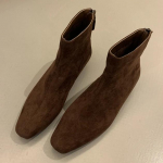 Naiste Poolsaapad Seemisnahast Soe kandiline varvas nahk Lumi br&auml;nd Palus puuvillased kingad Trend Chelsea madalad kontsad Mood hubane Botas Mujer 37