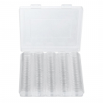 100 tk l&auml;bipaistev m&uuml;ndihoidja kapsli&uuml;mbris koos kaitsetihendiga plastikust hoiukarp kogutavate m&uuml;ntide medalikogumistarvikute jaoks puhas