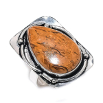 Natural Mariam Jasper Gemstone 925 Sterling Silver Jewelry Ring Size 9.5 j1m30