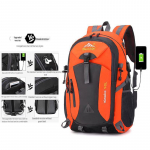 Meeste veekindel matka- ja v&auml;li spordiseljakott reisimiseks ja telkimiseks 40L Upgraded Waist Support oranž