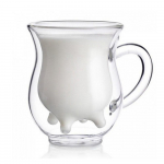 Armas topeltklaasiga klaasist piimatass K&auml;sitsi valmistatud puhutud kohvitass Uuenduslikud kohvi-teekruusid Tumbler 250ml.