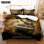 3D Tankid Voodipesukomplektid Tekikott Komplekt Padjap&uuml;&uuml;rikudega &Uuml;heinimesevoodi T&auml;isvoodi Queen King Voodiriided Voodipesu EU single(135x200cm)