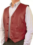 Punane 100% Lambanahast K&auml;sitsi Valmistatud Vest Mantel N&ouml;&ouml;p L&auml;&auml;ne Jakk Vest Pidulik Meeste 3XL punane