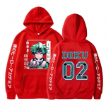 Anime My Hero Academy Midoriya Izuku DEKU meeste/naiste kapuuts, pikkade varrukatega avar ja l&otilde;dvestunud dressipluus Unisex Street Top L