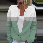 Naiste mood tr&uuml;kitud pikkade varrukatega kootud kardiganist n&ouml;&ouml;biga sulejope XL