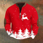 Meeste Retro Casual gradienttr&uuml;kiga kampsun XXL