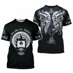 Suvine uus meeste viikingite 3dt s&auml;rk Prindiga Riided Craze Punk T-s&auml;rk Harajuku meeste topp S