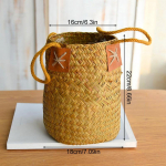 1 tk hoiukorv Originaalne lillepott Multifunktsionaalne k&auml;sitsi kootud praktiline lilleseade muru kootud lillekorv 22cm &times; 18cm