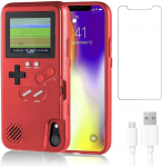 2 &uuml;hes Gameboy 36 m&auml;ngu telefoni&uuml;mbris iPhone 13 14 15 16 Pro Max 12 Mini 11 XR X XS 8 7 Plus 15Pro jaoks Game Boy p&otilde;rutuskindel &uuml;mbris For iPhone X or XS punane