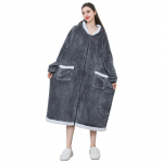 Lazy Jumper Fliisist jope kapuutsiga TV tekk Kodu Mugav soe puuvillase polsterdatud &ouml;&ouml;s&auml;rk one size fits all hall v&auml;rv