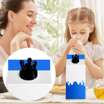 3D-printimise l&uuml;psja t&ouml;&ouml;riista piimapudeli kork, loominguline pudelikork, naljakas ja humoorikas pudelikork, piimajuht One Size must
