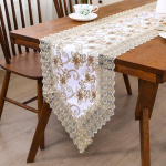 Peen tikitud pol&uuml;esterlaua jooksja - lauajooksud p&uuml;hade, pulmade, kodu, s&ouml;&ouml;gitoa kaunistuseks - erksav&auml;rviline kangas lauakaunistus 38*148CM