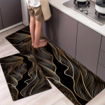 1 tk v&auml;simusvastased k&ouml;&ouml;givaibad, kuldse geomeetrilise tr&uuml;kiga veekindel, libisemiskindel paks polsterdatud k&ouml;&ouml;gimatt, vastupidav ja mugav k&ouml;&ouml;gimatt 40*60cm