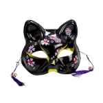 Jaapani rebase maski maskeraadi Halloweeni festivali Cosplay-rekvisiit Half Face Anime Deemonite tapja maskeraadi riietusfestivali rekvisiit