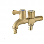 1 tk Puhast vasest Bibcocki pesumasinasegisti Kiiravatav kahekordne vee v&auml;ljalaskeava, topeltmopiga basseini kraan, seinakinnituskeere G1/2'