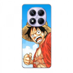 Coque - Maniacase - Xiaomi Redmi Note 14 Pro 5G - Souple - Noir - Monkey D Luffy