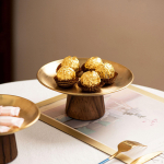 Tordialus, k&otilde;rge jalaga &uuml;mmargune mitmeotstarbeline puuviljataldriku suupistealus pulmakoduks S size gold