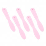 5PCS Plaster Spatula Plastic Ergonomic Design Easy to Clean Wear Resistant Mixing Stirring Spatula roosa