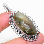 Labradorite Handmade 925 Sterling Silver Jewelry Pendant 2.21 p3p12