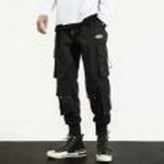 Meeste Suvine Trendikas Vaba L&otilde;ikega Funktsionaalne Kombinesoon - Must Langevarjurip&uuml;ksid Korea Stiil 2X-Large