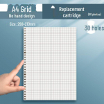 Tudengielu B5 lahtiste lehtedega &uuml;mbrik: A4, A5 ruuduline paber inglise keele m&auml;rkmete jaoks