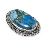Natural Shattuckite Gemstone 925 Sterling Silver Jewelry Ring Size 7 d4v73