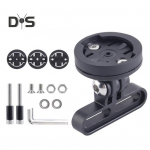 Jalgrattaarvuti kinnitus GoPro jaoks Reguleeritav kerge universaalne MTB m&auml;gijalgratta juhtraua arvuti tegevuskaamera valgushoidja jalgrattatarvikud must