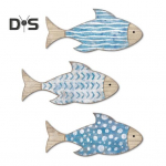 3 tk troopiliste kalade puidust seinakaunistused, sileda servaga, vaba realistliku v&auml;limusega kalaripatsid ookeani seinakaunistused 1 Set