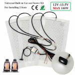 Universaalne sisseehitatav autoistme soojenduskomplekt, sobib 2 istmele, 12V 100W s&uuml;sinikkiust k&uuml;ttepadjad 3-astmelise juhtl&uuml;litis&uuml;steemiga Universal model C