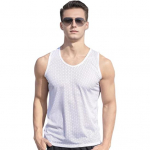 Meeste v&otilde;rkvestiga suvine paaki topp &uuml;hev&auml;rviline &uuml;mara kaelusega varrukateta Slim Fit Muscle Fitness s&auml;rk j&otilde;usaali t&auml;navar&otilde;ivastele XL must