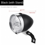 Klassikalise disainiga klassikaline esitulega klassikaline jalgratta esituli &ouml;&ouml;s&otilde;it Trendikas Abs plastikust korpusega retro LED-lamp must