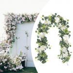 Artificial Eucalyptus Wreath 6 ft Reusable Lifelike Decoration Gift Rattan Garland for Outdoor