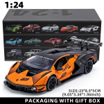 1:24 Lambo SCV12 sulamist automudel, tagasit&otilde;mmatav heli ja kerge laste m&auml;nguasi sportautomudel Peen t&ouml;&ouml;laua kaunistused kollektsiooni poisile kingitus oranž