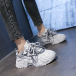 Naiste paksud tossud, paksu p&otilde;hjaga platvorm, vulkaniseerivad kingad Moodsad hingavad vabaaja jooksujalatsid naistele 2024 35