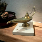 15,24 cm Messingist Aladdini &otilde;lilambi p&otilde;leti Džinni lamp Kollektsioneeritav Aladdin Chirag S&otilde;brap&auml;eva kingitused, S&uuml;nnip&auml;evakingitused, Peodekoratsioon