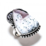 Dendrite Opal Handmade 925 Sterling Silver Jewelry Ring Size 11 z9m99