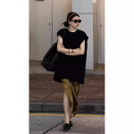 2023 Summer European High-Waist Dark Pattern Acetate Skirt in Hong Kong Fashion Style Medium