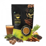TEA SENSE Lemongrass Masala Chai | 200 g | Zesty Spicy Blend | Assam CTC, Ginger, Cardamom, Clove, Cinnamon, Nutmeg, Black Pepper