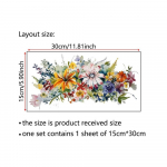 Kahepoolne v&auml;rvilised lilled liblikas seinakleebis elektrostaatiline pasta, aknaklaasi pasta N&auml;htav dekoratiivne seinakleebis 30*15cm